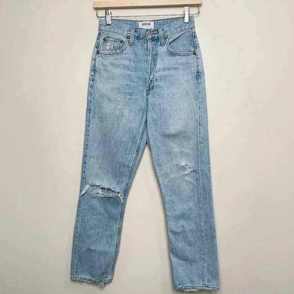 AGOLDE Womens  23 Riley High Rise Straight Crop Jean - Picture 3 of 16